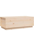 Mesa de centro de madera maciza de pino con espacio de almacenamiento para salon o comedor