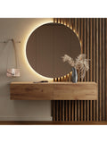 Perchero de Pared para Recibidor con Puerta Abatible, Panel Colgante Compacto en Roble Dorado, 160 cm