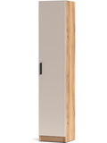 Columna multiusos de una puerta en tono beige para cocina, lavanderia o despensa