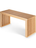 Banco de Bambu Natural sin Respaldo para Recibidor, Cocina o Dormitorio, Soporta hasta 250 kg, 90 x 33 x 43 cm